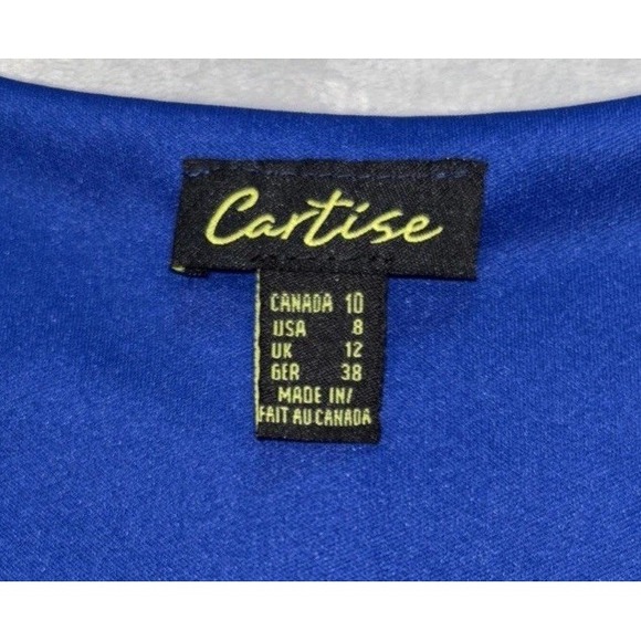 NEW Cartise Polka Dot‎ Sundress Women's Size 8 Royal Blue Summer Vacation Flirty - Picture 3 of 8